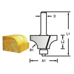 MAKITA D-48446 Zaoblovací fréza s ložiskem stopka 6 mm,19x9,5x52 mm