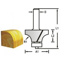 MAKITA D-48343 Zaoblovací fréza s ložiskem stopka 8 mm,17,3x8x51 mm