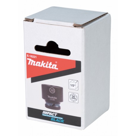 MAKITA E-16221 nástrčný klíč 1/2" square drive Impact BLACK 30mm,oldB-40238