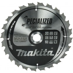 MAKITA B-33146 kotouč pilový dřevo SPECIALIZED se zapuštěnými zuby 270x2.6x30mm 24Z , old B-09450