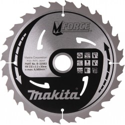 MAKITA B-32063 kotouč pilový dřevo MFORCE 235x2.3x30mm 24Z , old B-08090