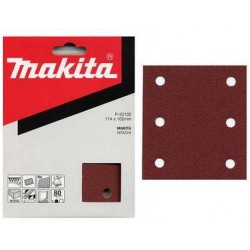 MAKITA P-33118 brusný papír 102x114mm 6 děr K100 10ks,oldP-01507