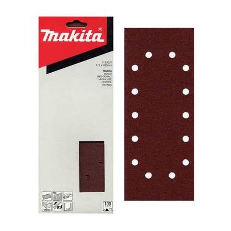 MAKITA P-33059 brusný papír 115x280mm 14 děr K150 10 ks, old P-02141