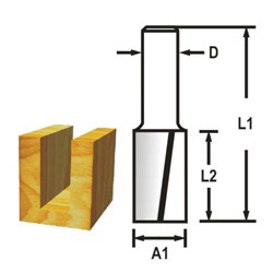 MAKITA D-47662 Drážkovací fréza 2 břit stopka 12 mm,19x32x73 mm