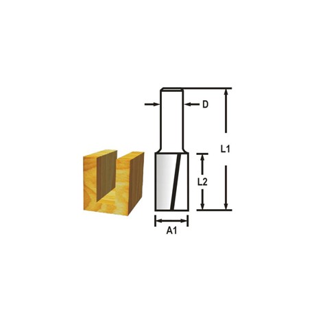 MAKITA D-47488 Drážkovací fréza 2 břit stopka 6 mm,14x19x51 mm