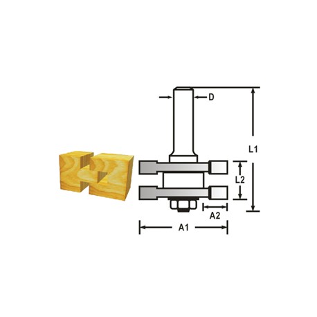 MAKITA D-48935 Pérová fréza s ložiskem stopka 12 mm,41x19x71 mm