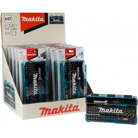 MAKITA B-36170-10 sada bitů a 1/4" hlavic se šroubovákem, 47dílná, 10 ks