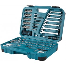 MAKITA E-06616 sada ručního nářadí 3/8" bity/nástrčné klíče/očkoploché klíče/ráčna, 120ks,oldP-90635