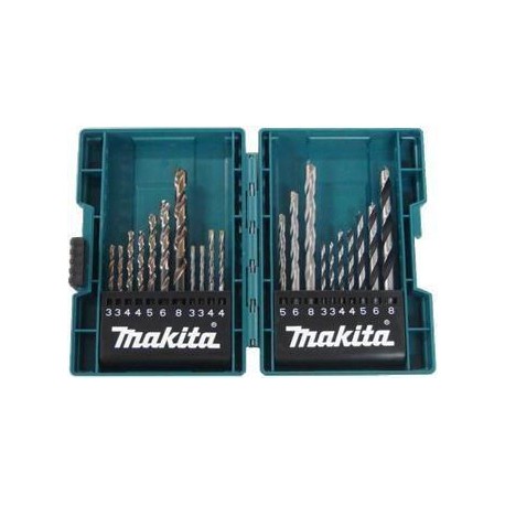 MAKITA B-44884 sada vrtáků do kovu/dřeva/zdiva 3-8mm (po 1), 21ks