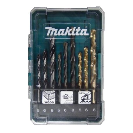 MAKITA D-71962 sada vrtáků do kovu/dřeva/zdiva 5/6/8mm, 9ks , oldD-08660